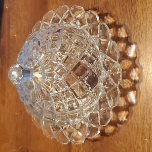 Butter Dish- Cheese Dish- Domed- Anchor Hocking Waffle- Vintage